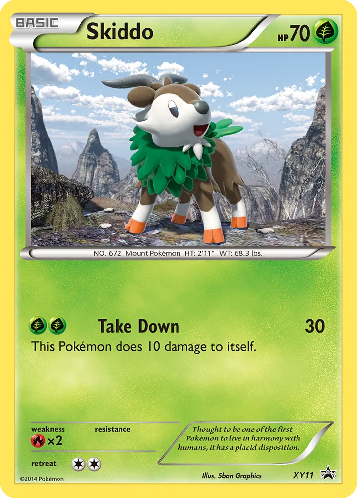 XY Black Star Promos 영어판 Skiddo XY11 카드 앞면