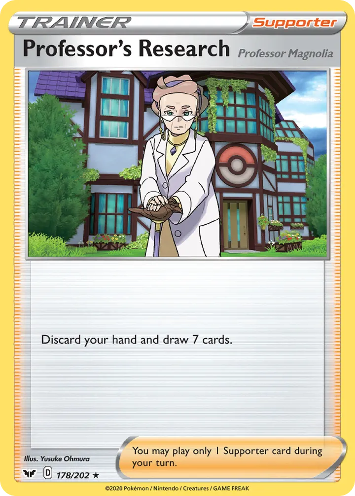 Sword & Shield 영어판 Professor's Research (Professor Magnolia) 178 카드 앞면