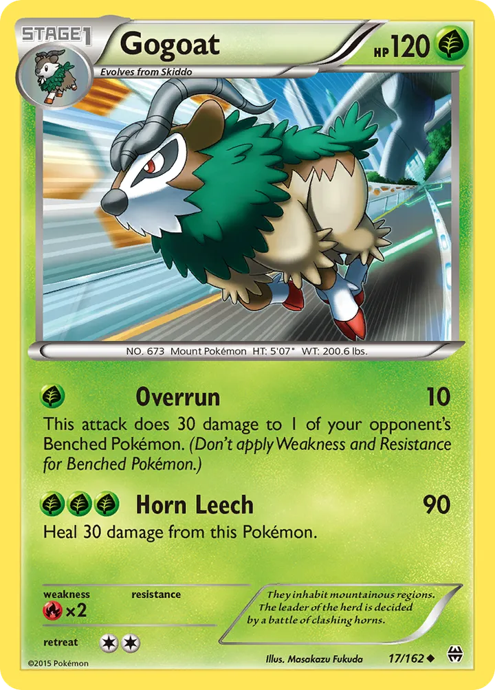 XY—BREAKthrough 英語版 Gogoat 17 カード表面