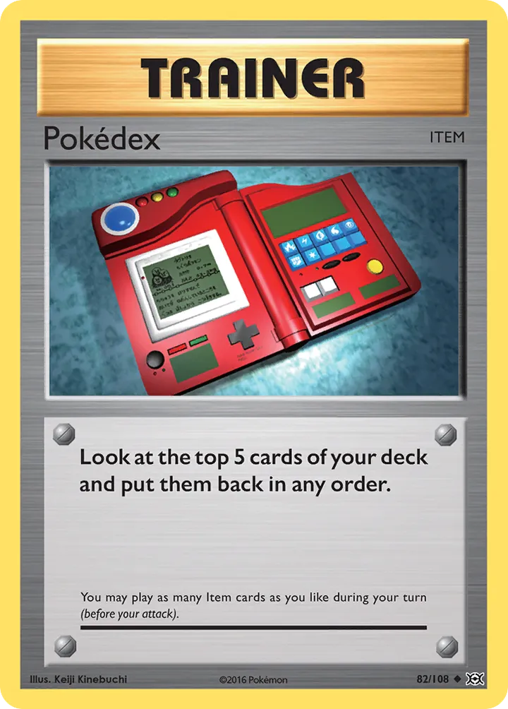 XY—Evolutions 영어판 Pokédex 82 카드 앞면