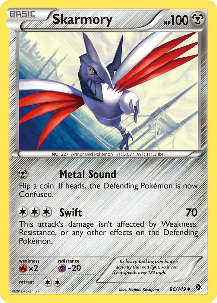 Black & White—Boundaries Crossed 英語版 Skarmory 96 カード表面