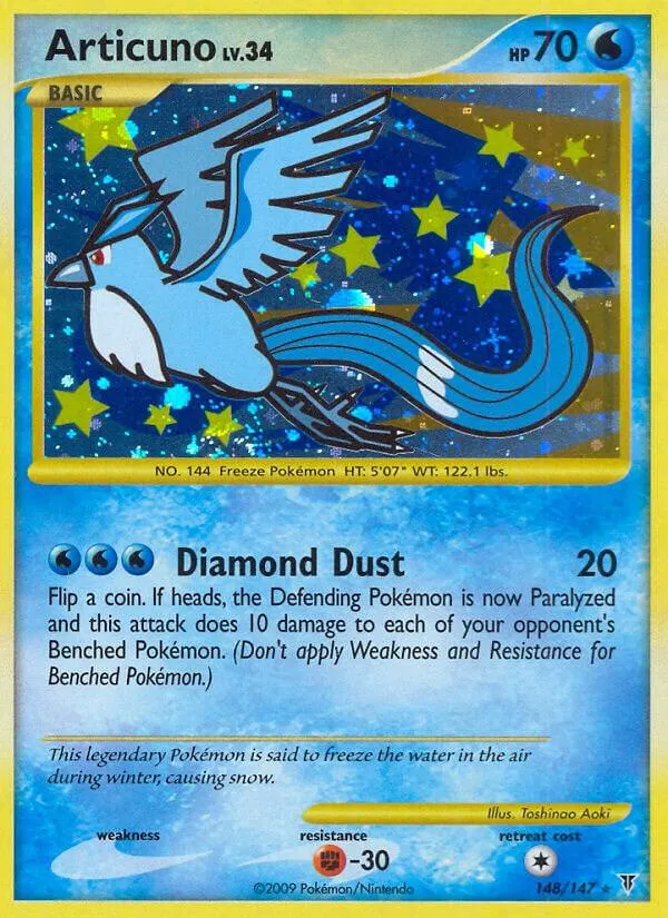 Platinum—Supreme Victors 영어판 Articuno 148 카드 앞면
