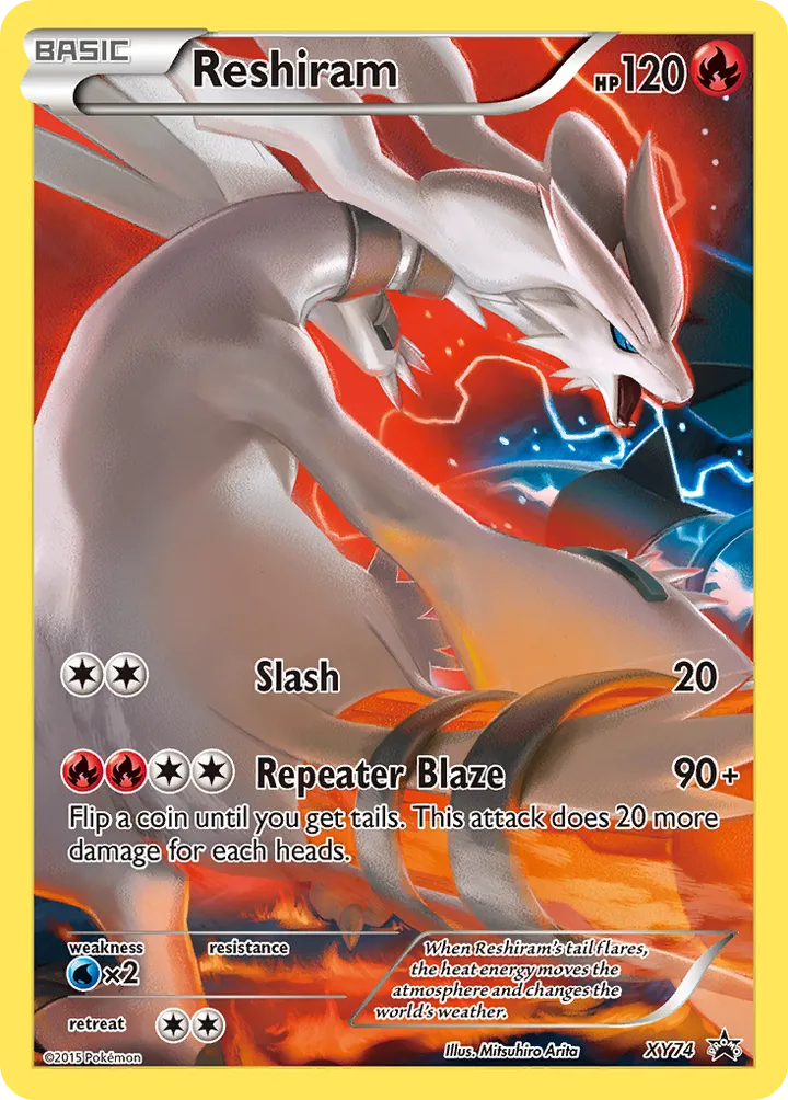 XY Black Star Promos 英語版 Reshiram XY74 カード表面