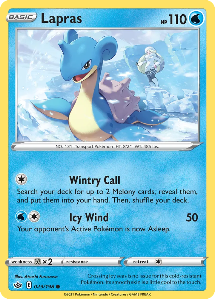 Sword & Shield—Chilling Reign 英語版 Lapras 29 カード表面