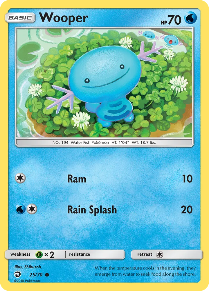 Dragon Majesty 영어판 Wooper 25 카드 앞면