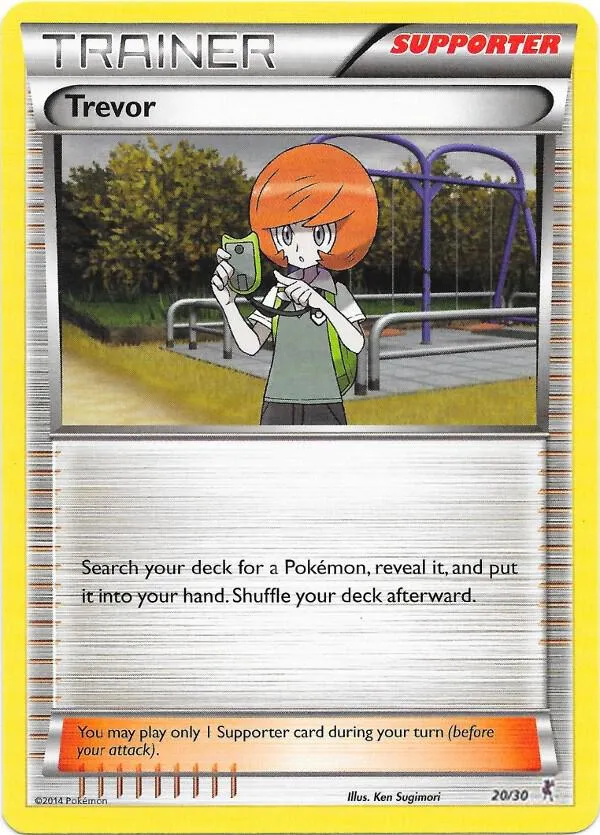 XY Trainer Kit: Bisharp & Wigglytuff 英語版 Trevor (Bisharp) 20 カード表面