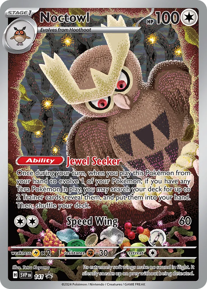SVP Black Star Promos 영어판 Noctowl 141 카드 앞면