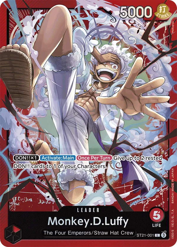 GEAR5 영어판 Monkey.D.Luffy ST21-001 카드 앞면