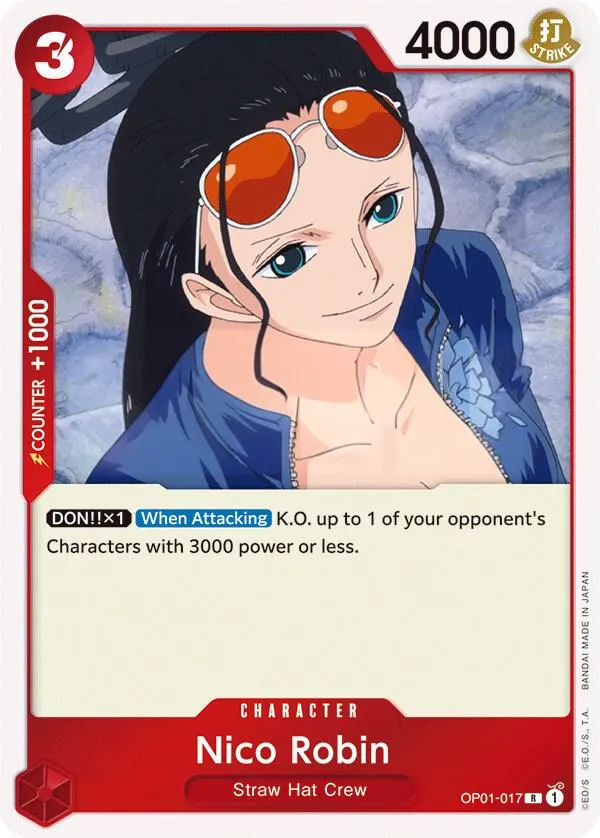 Romance Dawn 영어판 Nico Robin OP01-017 카드 앞면