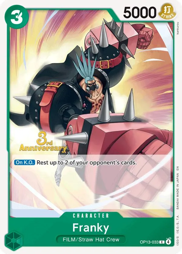 Carrying on His Will 영어판 Franky OP13-033 · 기념 대회 카드 앞면