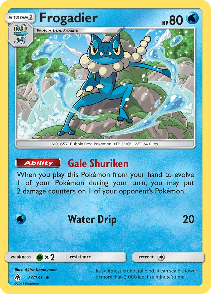 Sun & Moon—Forbidden Light 英語版 Frogadier 23 カード表面