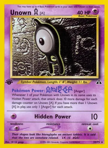 Unown [A] 33 $9.75
