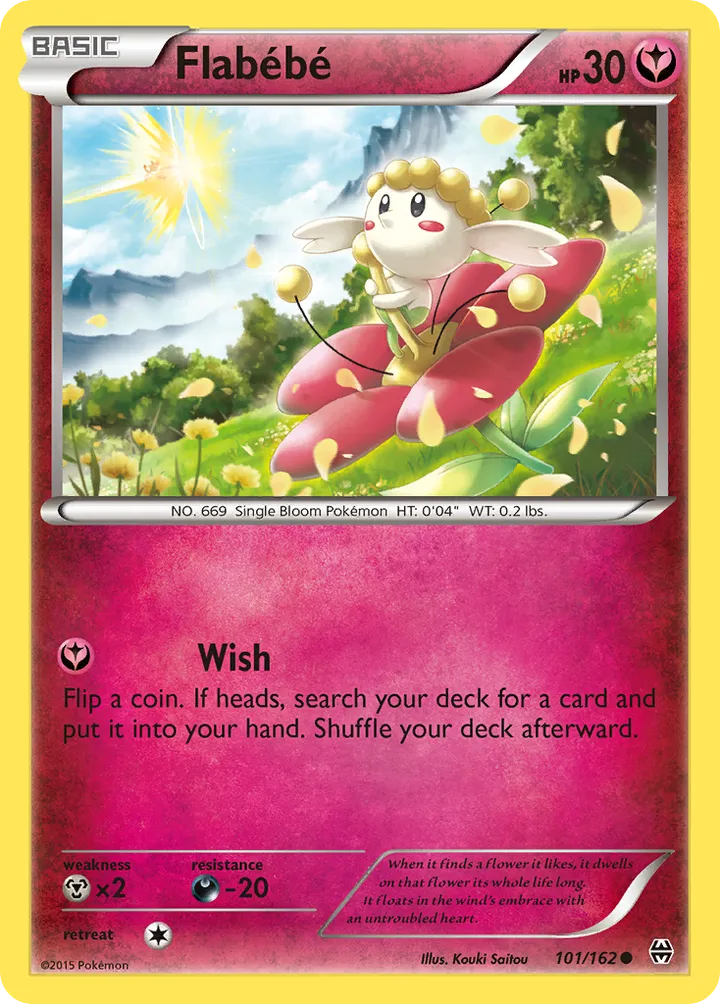 XY—BREAKthrough 英語版 Flabébé 101 カード表面