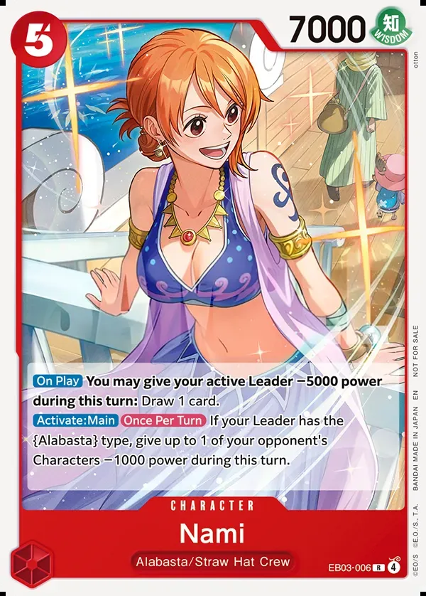 One Piece Heroines Edition 英語版 Nami EB03-006 · 参加 カード表面