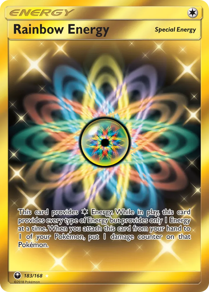 Sun & Moon—Celestial Storm 영어판 Rainbow Energy 183 카드 앞면