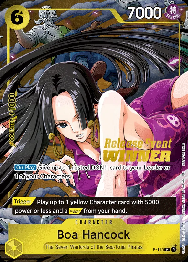 Promotion Cards 英語版 Boa Hancock P-115 · パラレル カード表面