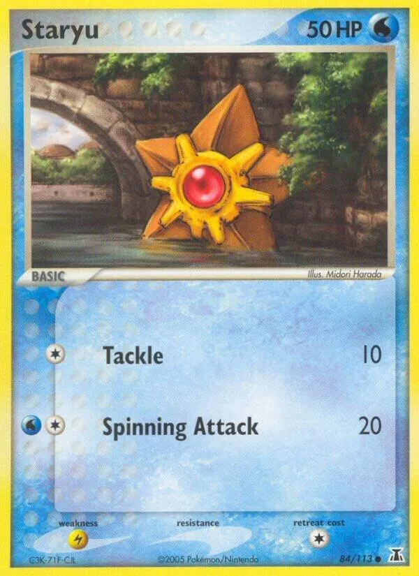 EX Delta Species 영어판 Staryu 84 카드 앞면