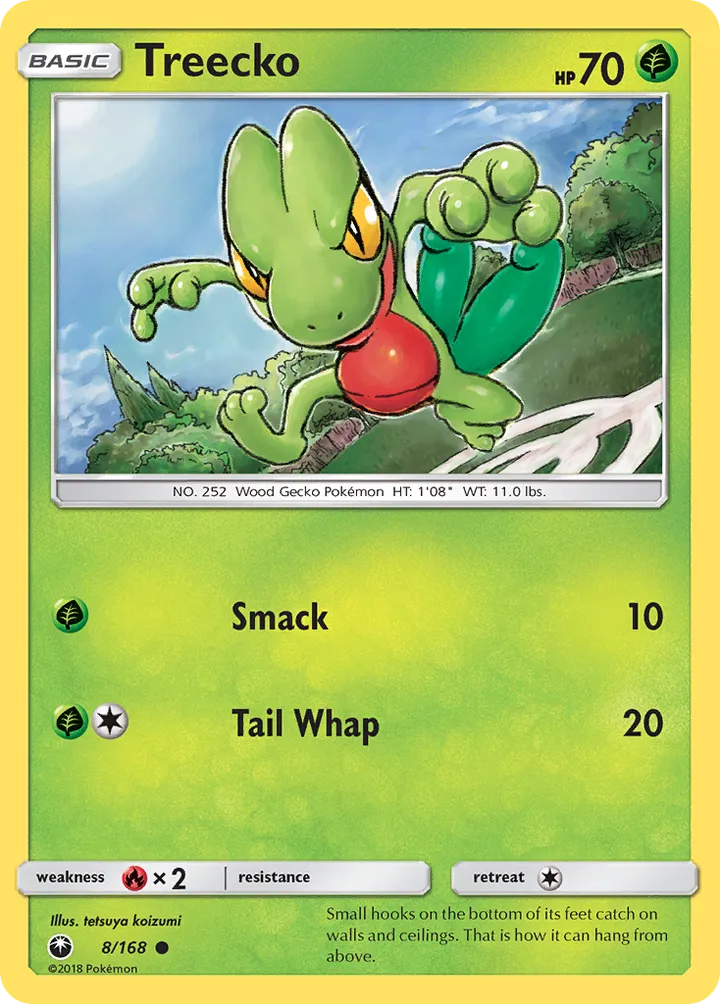 Sun & Moon—Celestial Storm 英語版 Treecko 8 カード表面