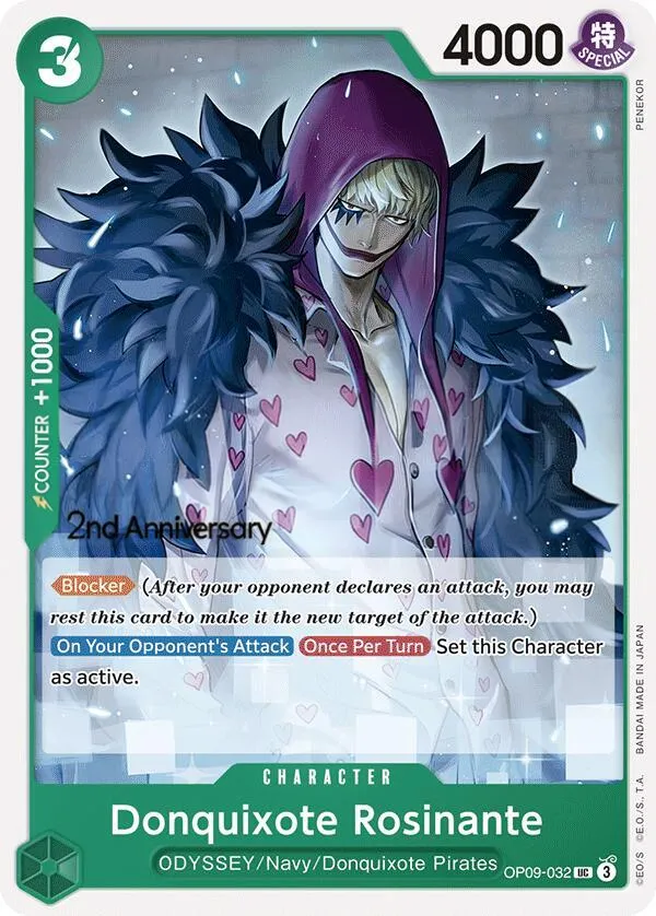Emperors in the New World 英語版 Donquixote Rosinante OP09-032 · 記念大会 カード表面