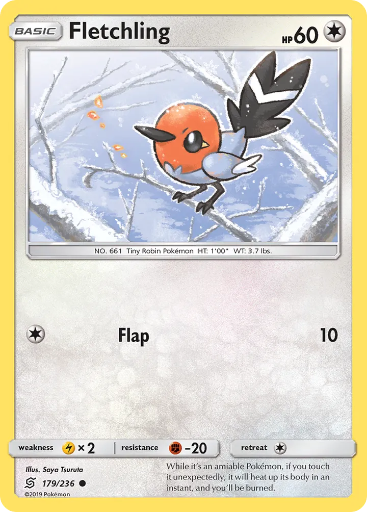 Sun & Moon—Unified Minds 英語版 Fletchling 179 カード表面