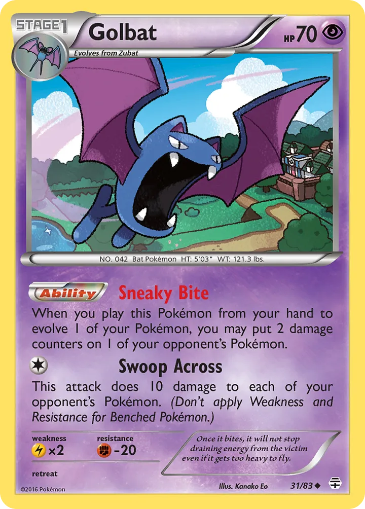 Generations 영어판 Golbat 31 카드 앞면