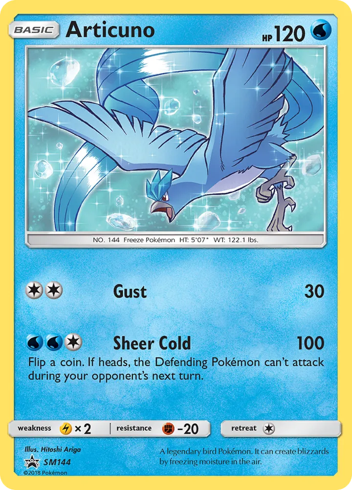 SM Black Star Promos 영어판 Articuno SM144 카드 앞면