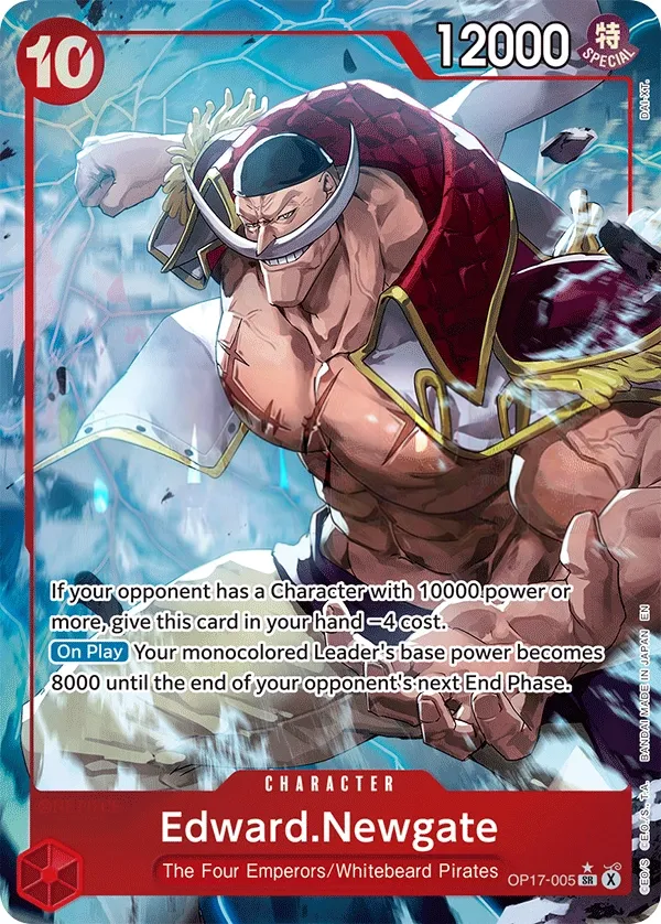 The World's Strongest Warriors 英語版 Edward.Newgate OP17-005 · パラレル カード表面