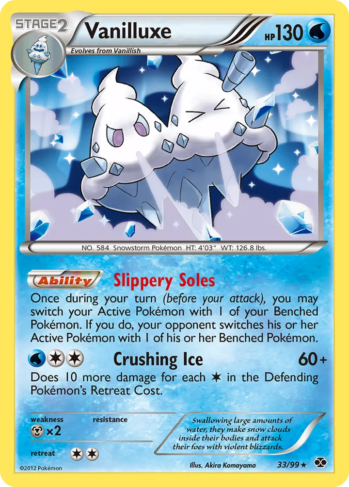 Black & White—Next Destinies 영어판 Vanilluxe 33 카드 앞면