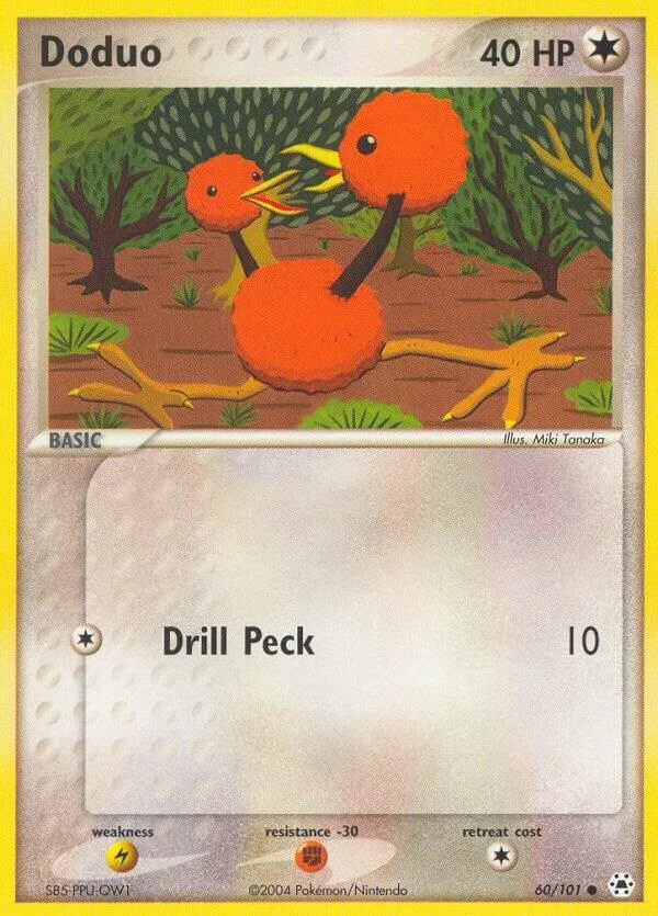 EX Hidden Legends 英語版 Doduo 60 カード表面