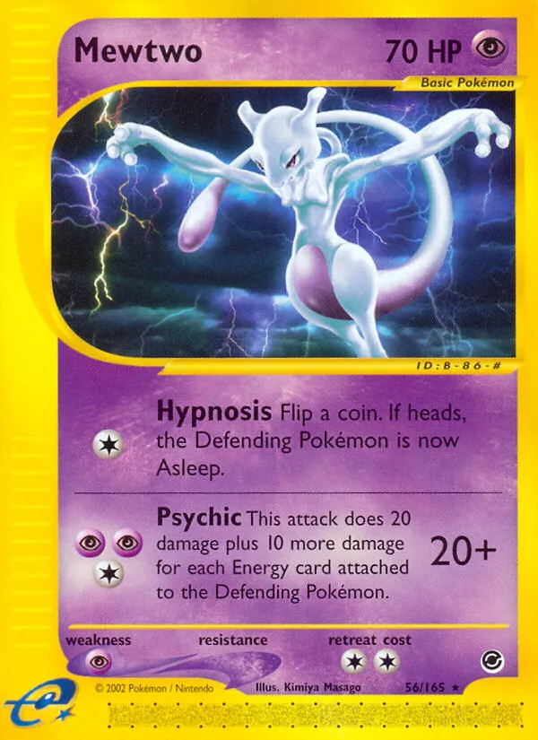 Expedition Base Set 영어판 Mewtwo 56 카드 앞면