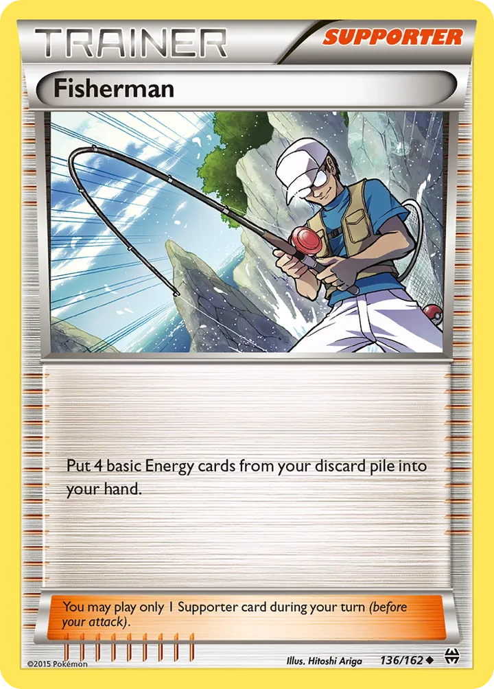 XY—BREAKthrough 英語版 Fisherman 136 カード表面