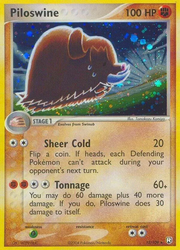 EX Team Rocket Returns 英語版 Piloswine 13 カード表面