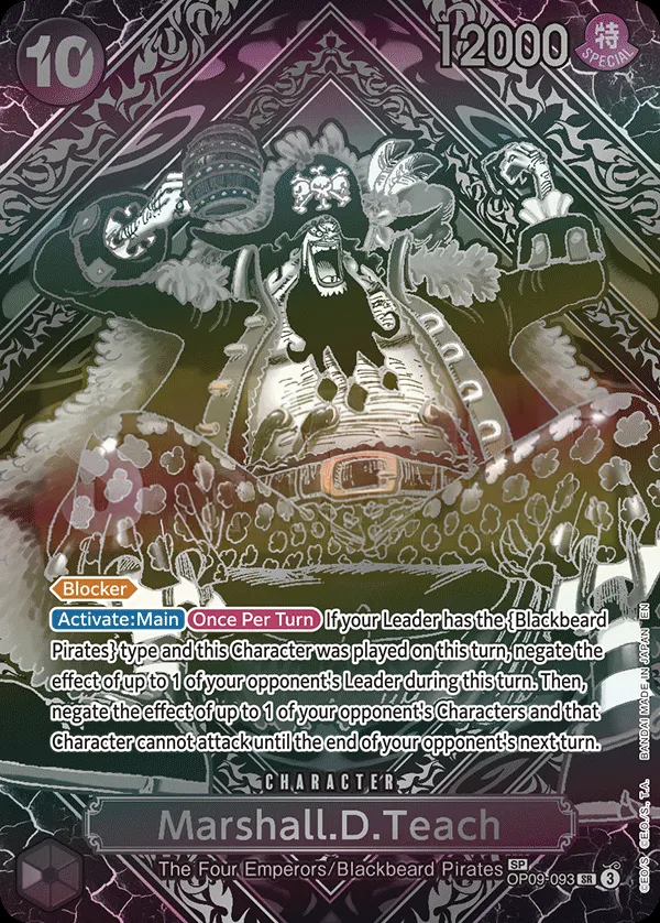 Emperors in the New World 英語版 Marshall.D.Teach OP09-093 · パラレル 5 カード表面