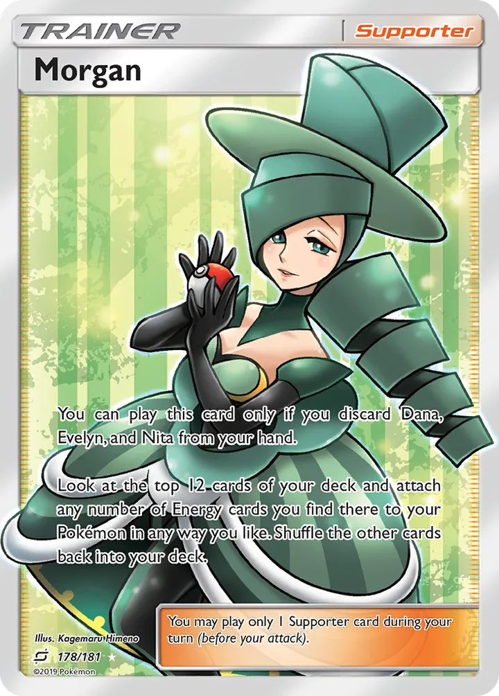 Sun & Moon—Team Up 英語版 Morgan 178 カード表面