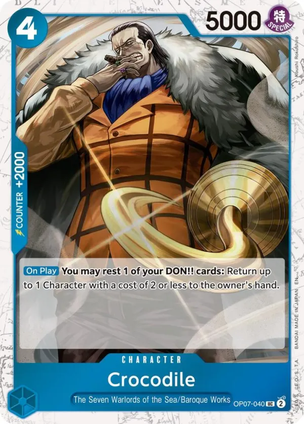 500 Years in the Future 英語版 Crocodile OP07-040 · 再録 · パイレーツ カード表面