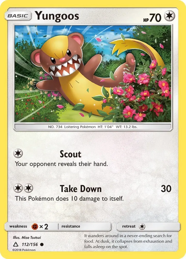 Sun & Moon—Ultra Prism 英語版 Yungoos 112 カード表面