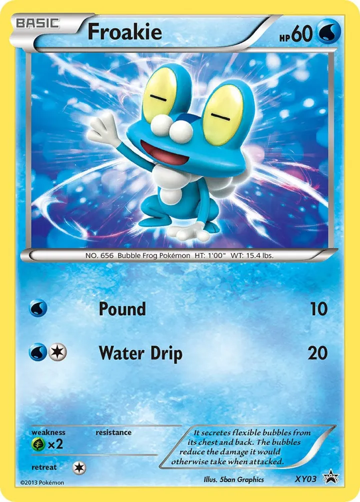 XY Black Star Promos 영어판 Froakie XY03 카드 앞면