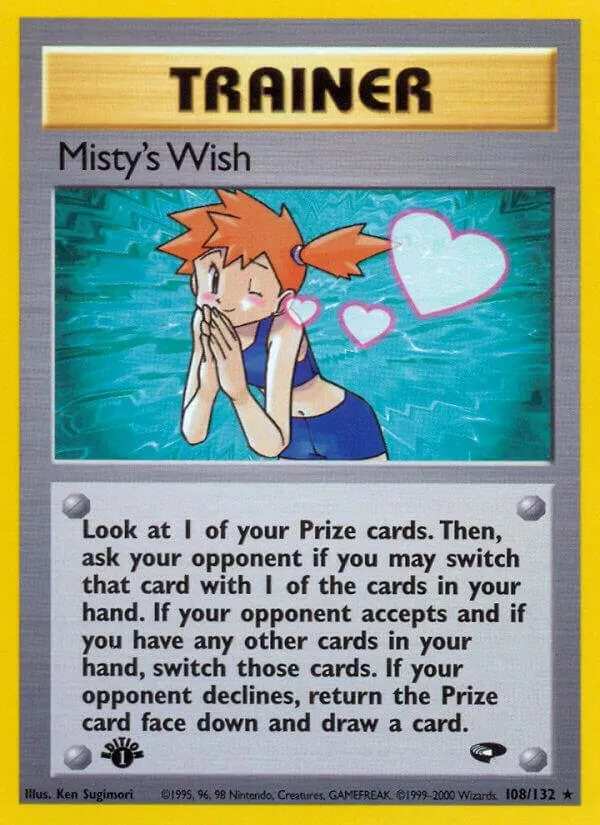 Gym Challenge 英語版 Misty's Wish 108 カード表面