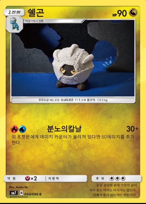 창공의 카리스마 韓国語版 쉘곤 64 カード表面