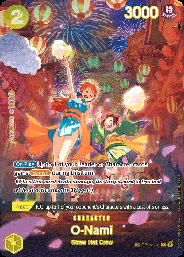 Wings of the Captain 英語版 O-Nami OP06-101 · パラレル 2 カード表面