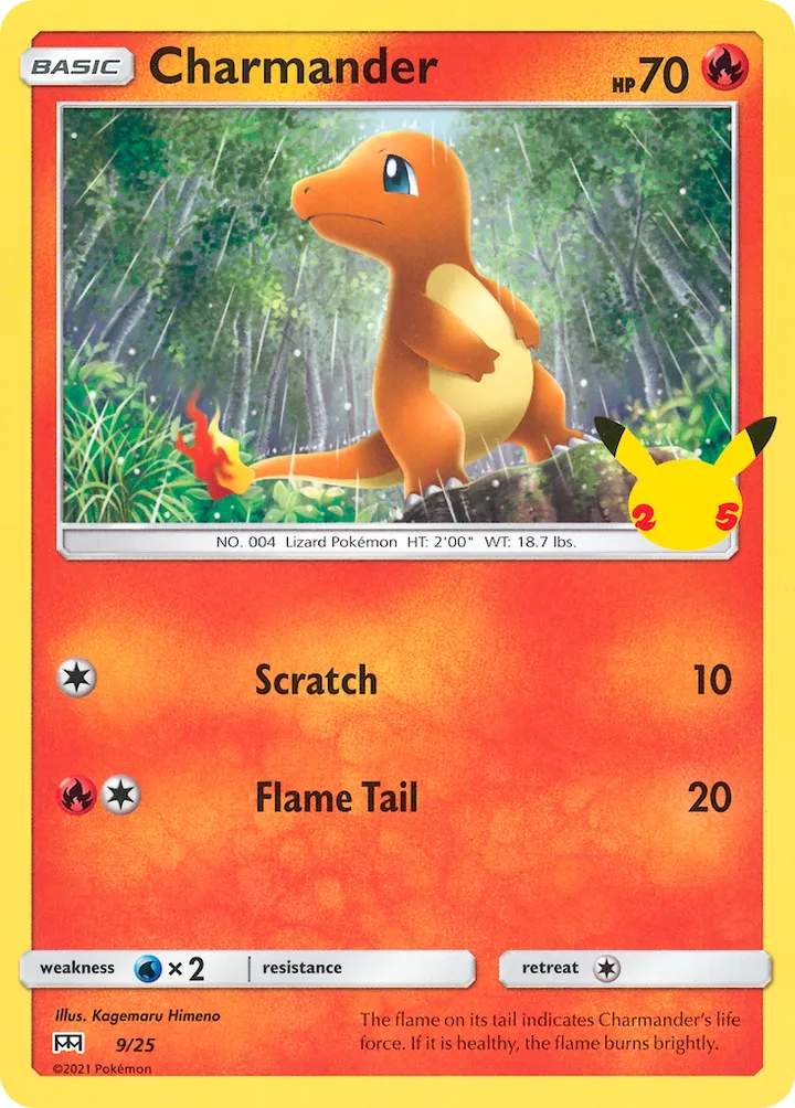 McDonald's Collection 2021 英語版 Charmander 9 カード表面