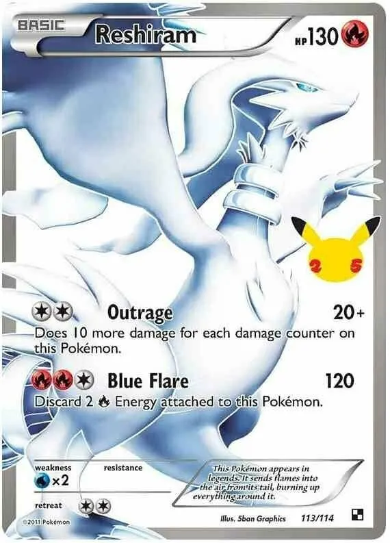 Celebrations 英語版 Reshiram 113-114 カード表面