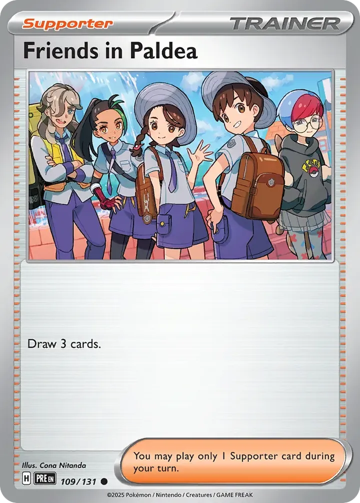 Scarlet & Violet—Prismatic Evolutions 英語版 Friends in Paldea 109 カード表面