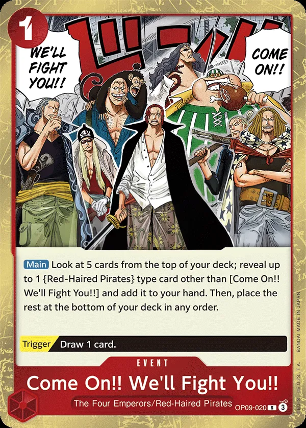 Emperors in the New World 英語版 Come On!! We'll Fight You!! OP09-020 カード表面