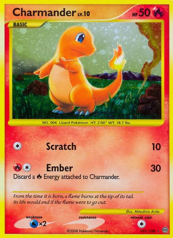 Diamond & Pearl—Stormfront 영어판 Charmander 101 카드 앞면