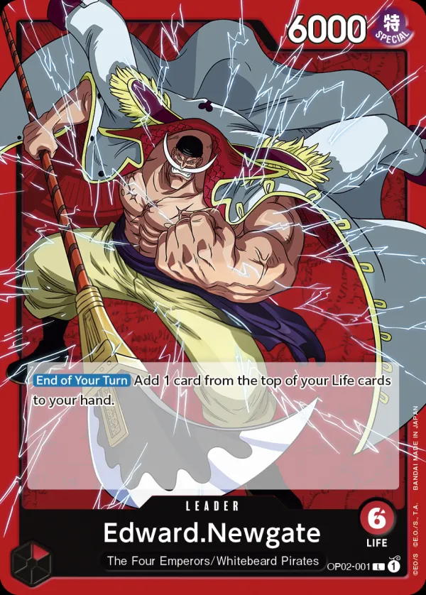 Paramount War 英語版 Edward.Newgate OP02-001 カード表面