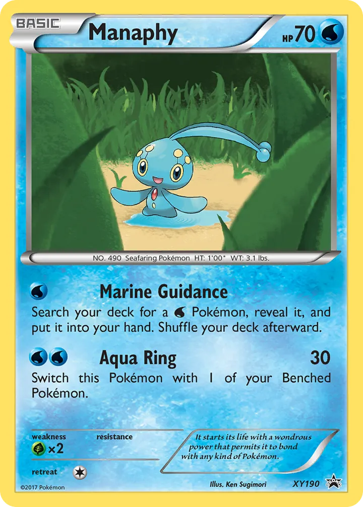XY Black Star Promos 英語版 Manaphy XY190 カード表面