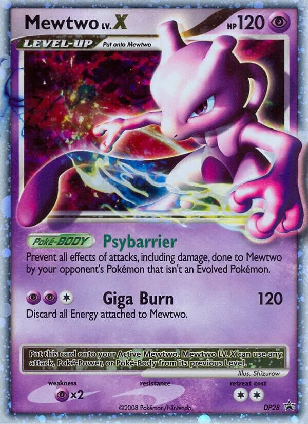 DP Black Star Promos 英語版 Mewtwo LV.X DP28 カード表面