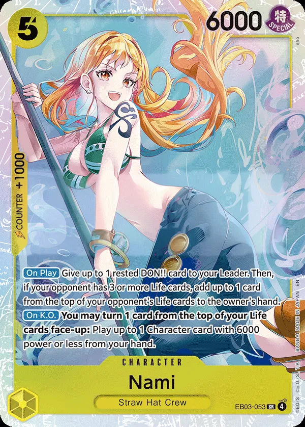 One Piece Heroines Edition 英語版 Nami EB03-053 カード表面