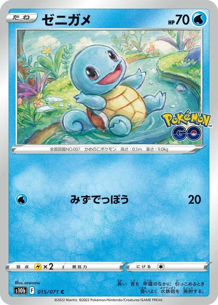 Front of Squirtle 15, Pokémon GO Japanese